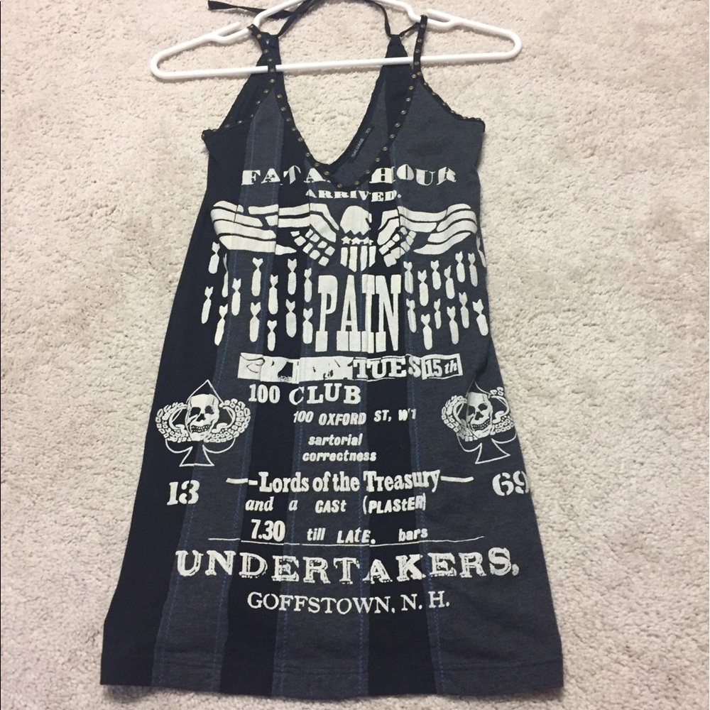 Black and grey stripe tank or dress